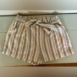 Blue & white Striped shorts